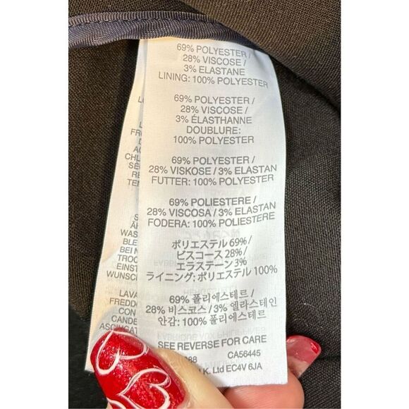 J. Crew  Black Tipped Twill Boxy Split Hemline Lined Blazer Jacket Women’s 0 - Picture 7 of 11